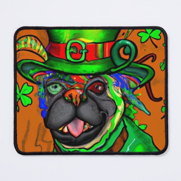Item preview, Colourful St Patricks day pug. Pug Lover, St Paddys Pug. designed and sold by Doggymadness.