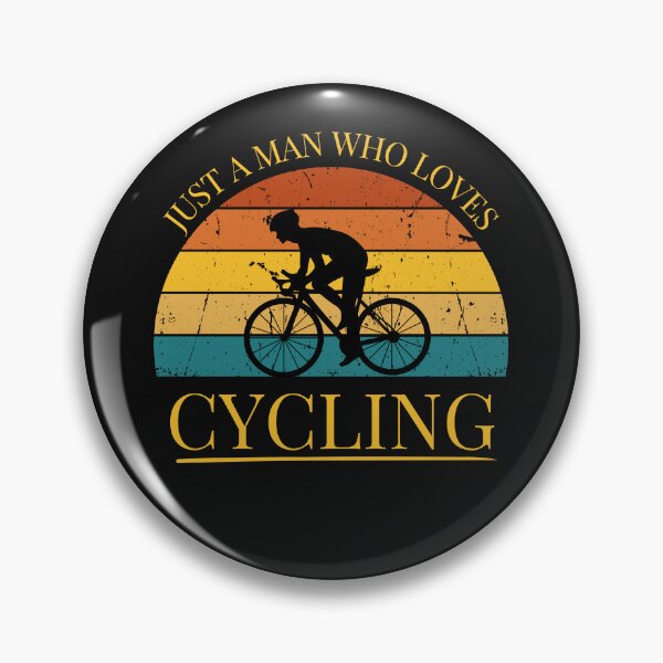 Item preview, Cycling Just a Man Who Loves Cycling Retro Sunset designed and sold by FreeMind-Design.