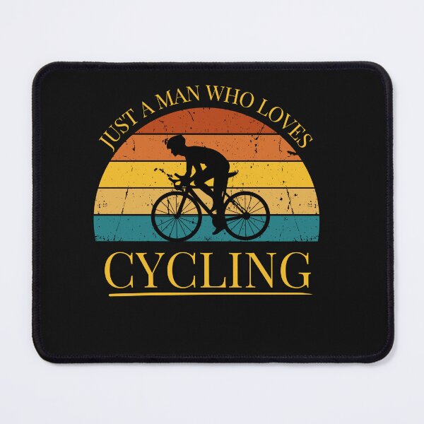 Item preview, Cycling Just a Man Who Loves Cycling Retro Sunset designed and sold by FreeMind-Design.