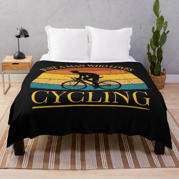 Item preview, Cycling Just a Man Who Loves Cycling Retro Sunset designed and sold by FreeMind-Design.