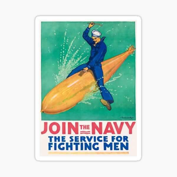 Join The Navy Sci-Fi Propaganda Vinyl Sticker