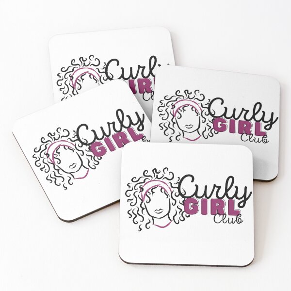Item preview, Curly Girl Club (Pink) designed and sold by Curly-Cuties.