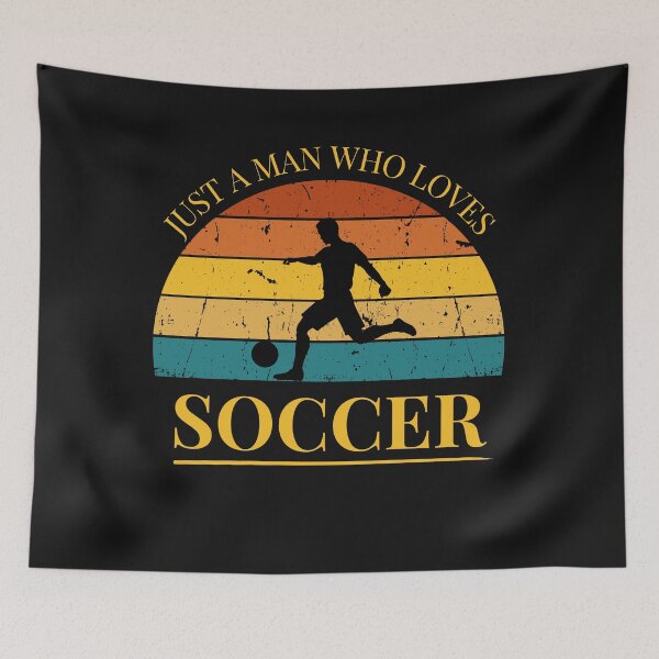 Item preview, Soccer Just a Man Who Loves Soccer Football Retro Sunset designed and sold by FreeMind-Design.
