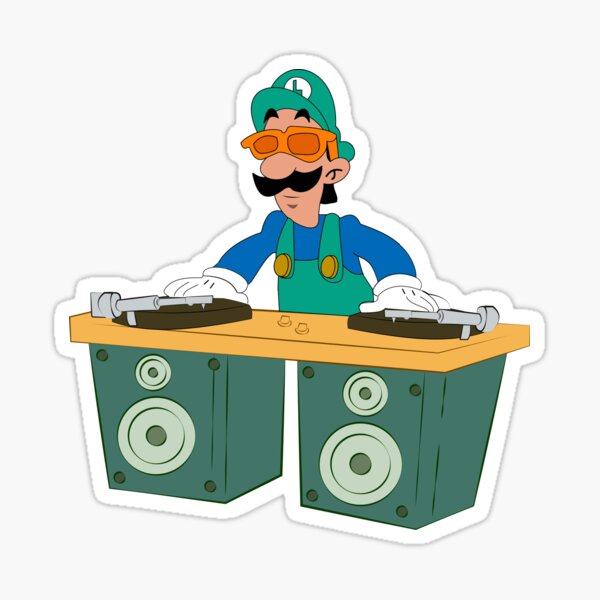 Luigi le DJ Sticker