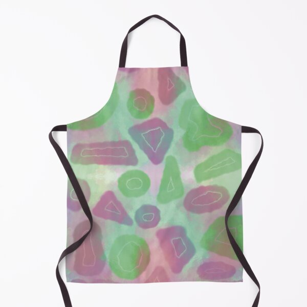 Item preview, Abstract random geometrical shapes green neon seamless pattern designed and sold by chuckletuckle.