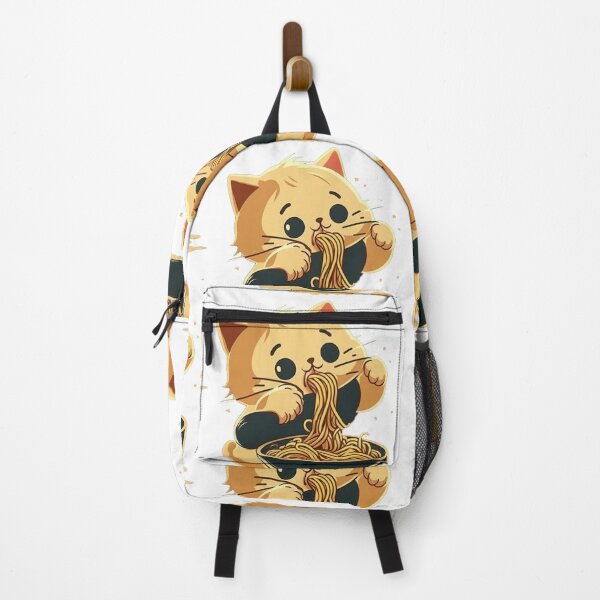 Item preview, cat eating spaghetti, comedic designed and sold by Benjamin Christopher.