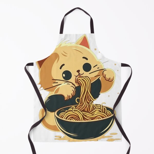 Item preview, cat eating spaghetti, comedic designed and sold by Benjamin Christopher.