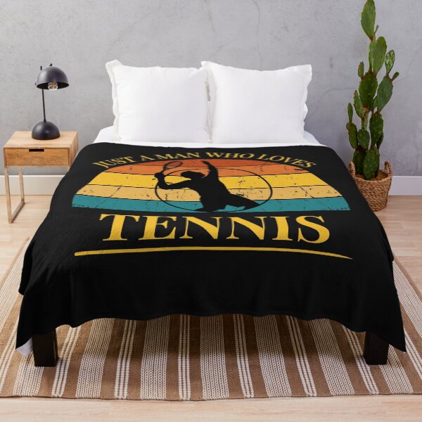 Item preview, Tennis Just a Man Who Loves Tennis Retro Sunset designed and sold by FreeMind-Design.