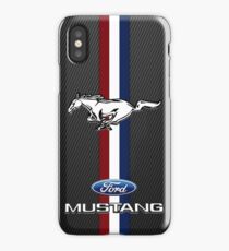Ford Mustang Black carbon iPhone Case/Skin