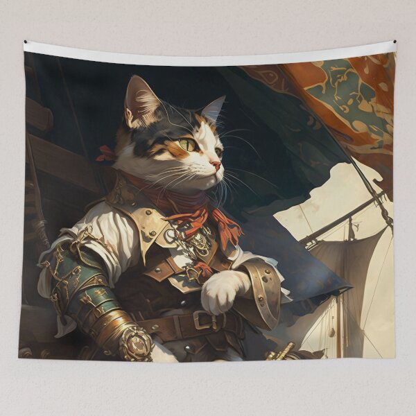 Item preview, A mischievous calico cat designed and sold by Left-Hand-Tree.