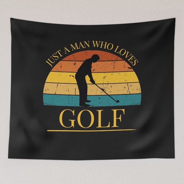 Item preview, Golf Just a Man Who Loves Golf  Retro Sunset designed and sold by FreeMind-Design.