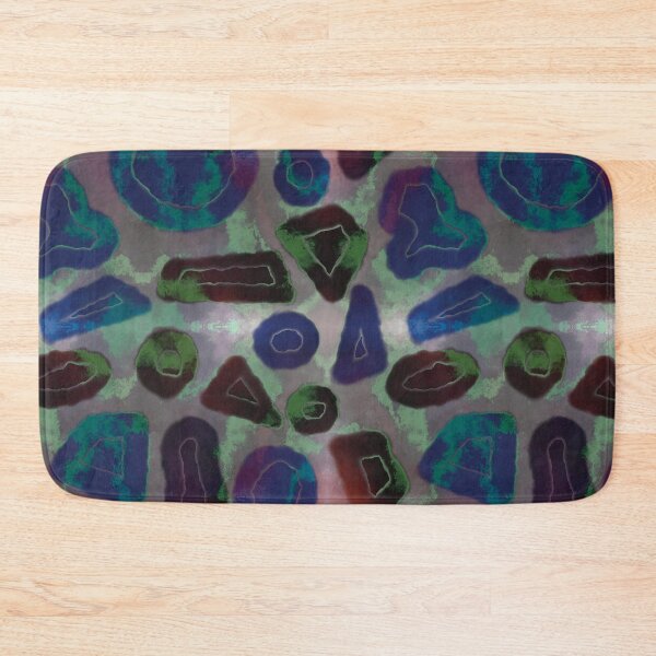 Item preview, Random geometric shapes luminous abstract seamless pattern designed and sold by chuckletuckle.