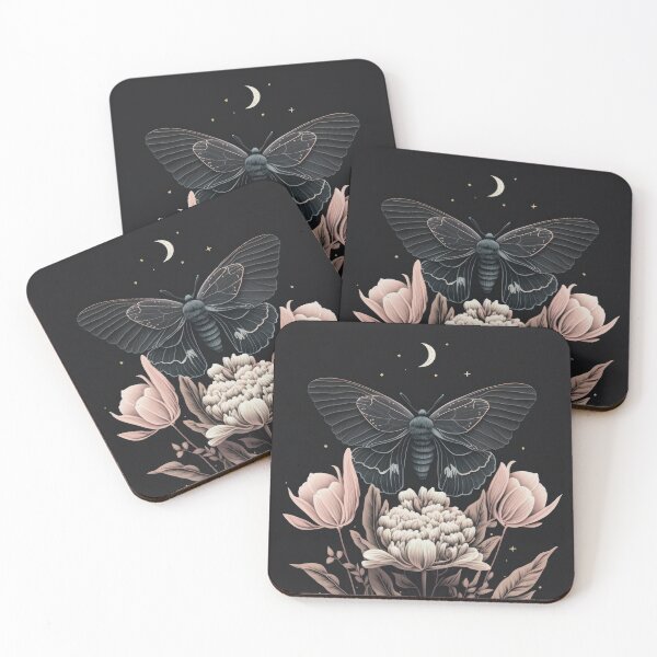 Item preview, Pastel Flowers With Moth and Stars designed and sold by Death-Kiss.