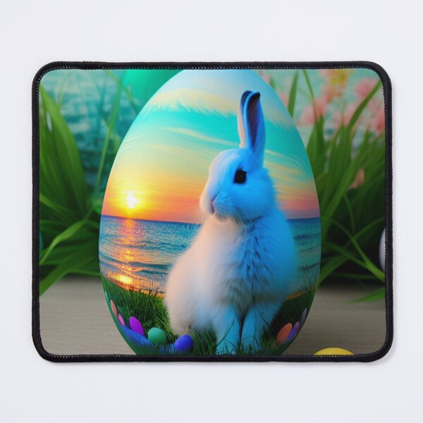 Item preview, Colorful Festive Easter Eggs Easter Bunny Spring Flowers Version 52 designed and sold by DreamingAwake1.