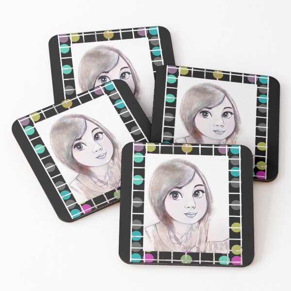 Item preview, Big Eyes Girls Cute Funny Portraits Art Gift Lover Drawing And Paints Gift designed and sold by Dodern.