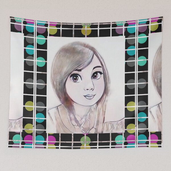 Item preview, Big Eyes Girls Cute Funny Portraits Art Gift Lover Drawing And Paints Gift designed and sold by Dodern.