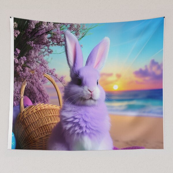 Item preview, Colorful Festive Easter Eggs Easter Bunny Spring Flowers Version 51 designed and sold by DreamingAwake1.