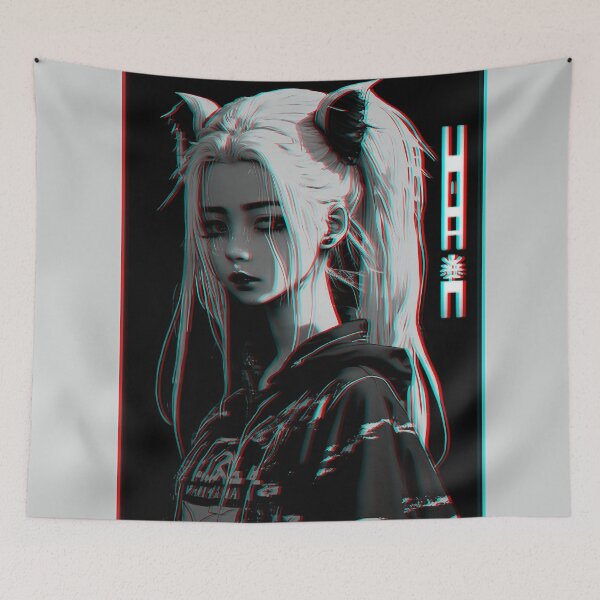 Item preview, Emo Cat Girl - Retro Kawaii Anagraphy designed and sold by Star_.