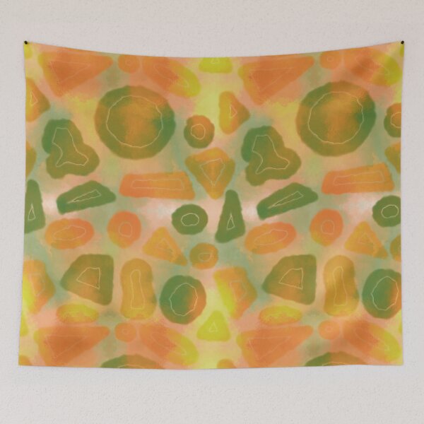 Item preview, Random shapes neon abstract fluid seamless pattern designed and sold by chuckletuckle.