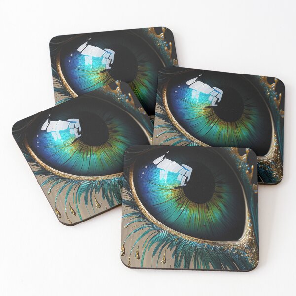 Item preview, Crying peacock eye golden tears designed and sold by RK - Shop.