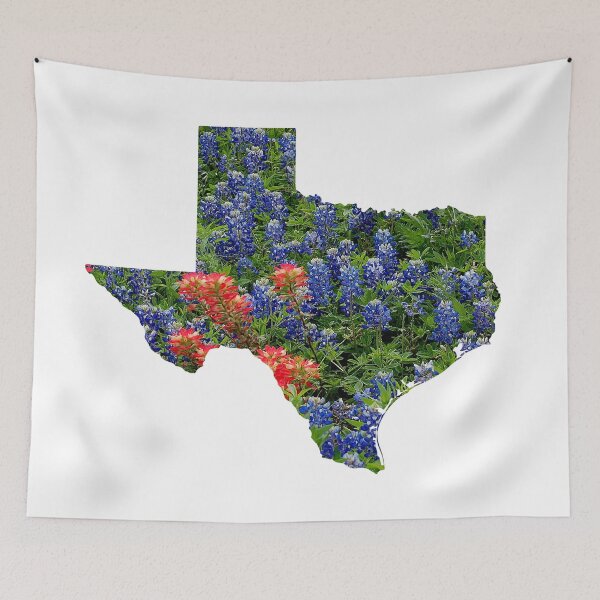 Item preview,  Red and Bluebonnets Blooming in Hillcountry fields in the state of Texas designed and sold by Star58.