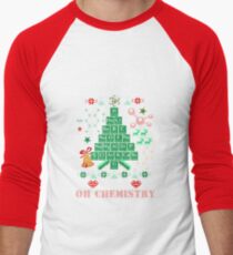 Oh Chemistree Chemistry Funny Ugly Christmas Sweater Men's Baseball ¾ T-Shirt