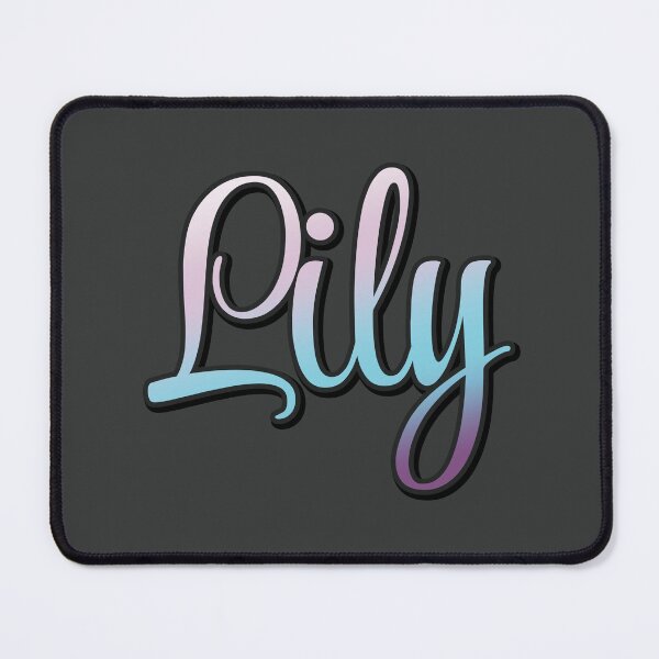 Item preview, Pretty Script Lily Tyographic Name in Cool Colors designed and sold by AloraDawnEve.