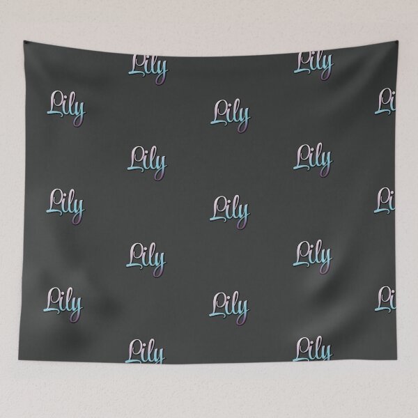 Item preview, Pretty Script Lily Tyographic Name in Cool Colors designed and sold by AloraDawnEve.