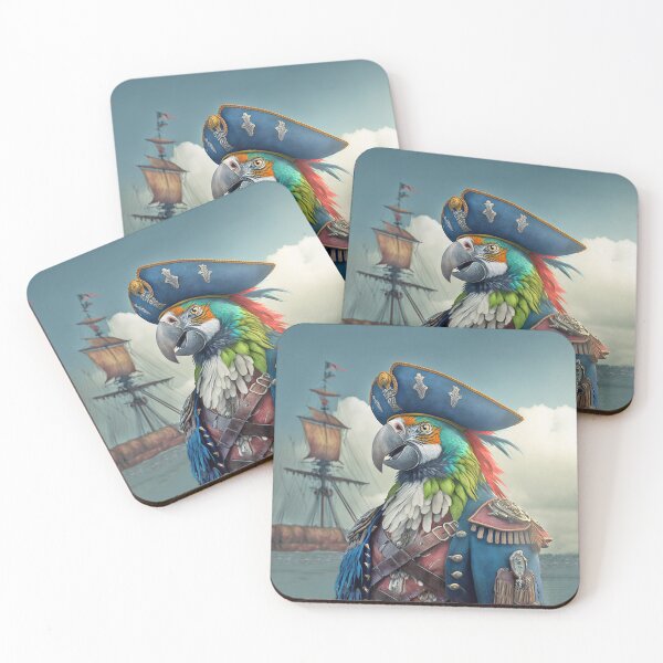 Item preview, Macaw Parrot Pirate Captain designed and sold by candiscamera.