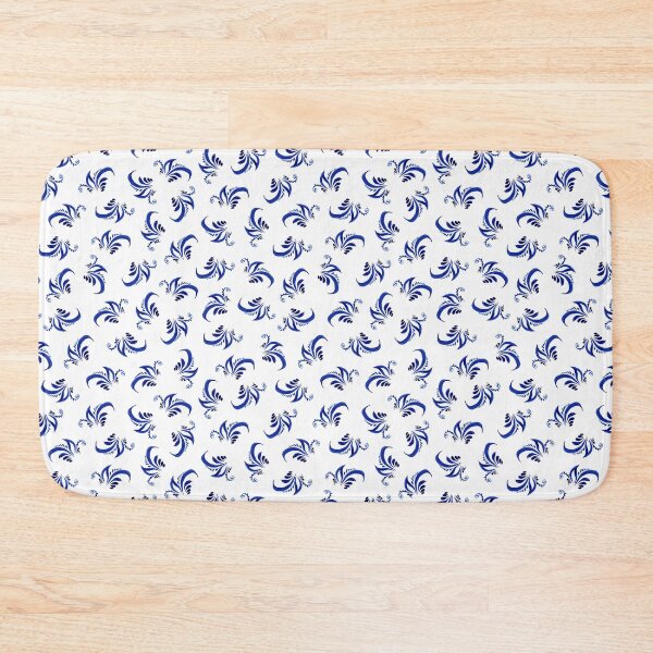 Item preview,  Petrikyvka blue twig. Ukrainian print. An interesting plant print for your creativity, for printing on things, on fabric designed and sold by Sunflower-7.