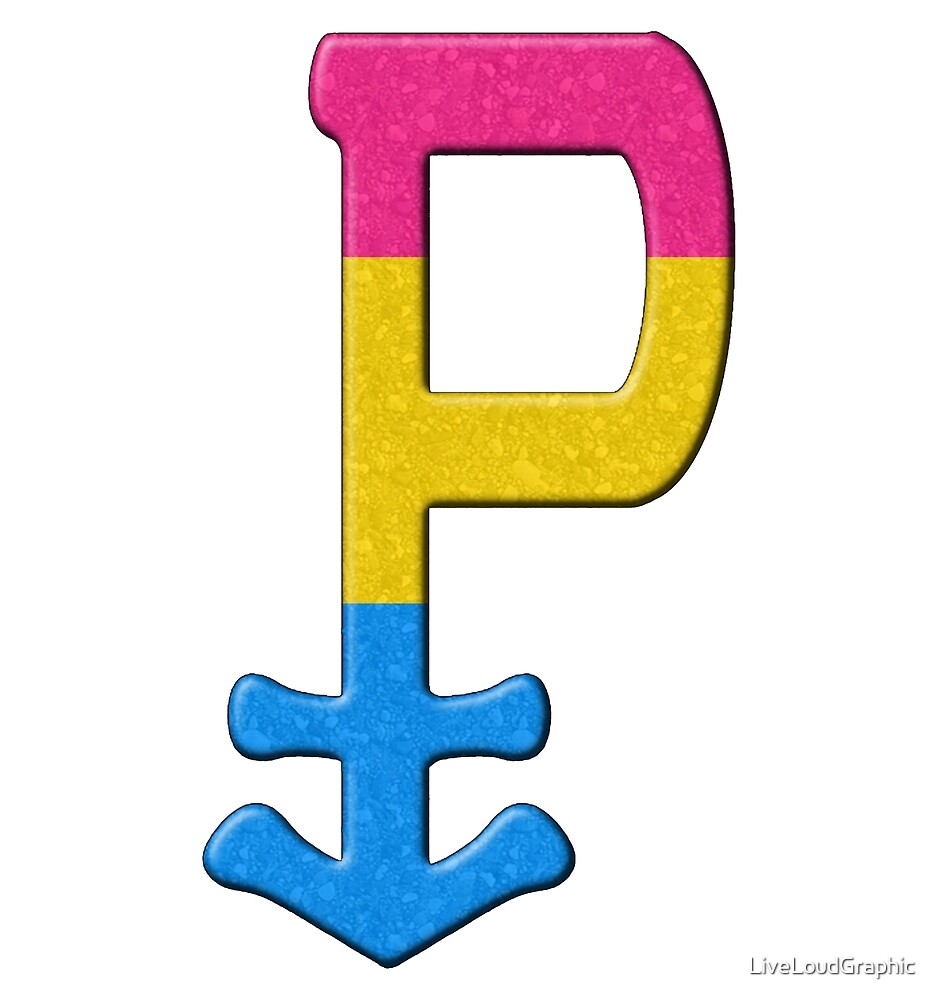 Pansexual Symbol in Pride Flag Colors by LiveLoudGraphic