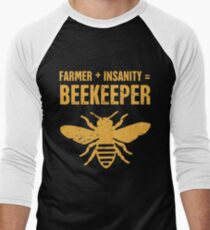 Funny Bee Keeper Design Men's Baseball ¾ T-Shirt