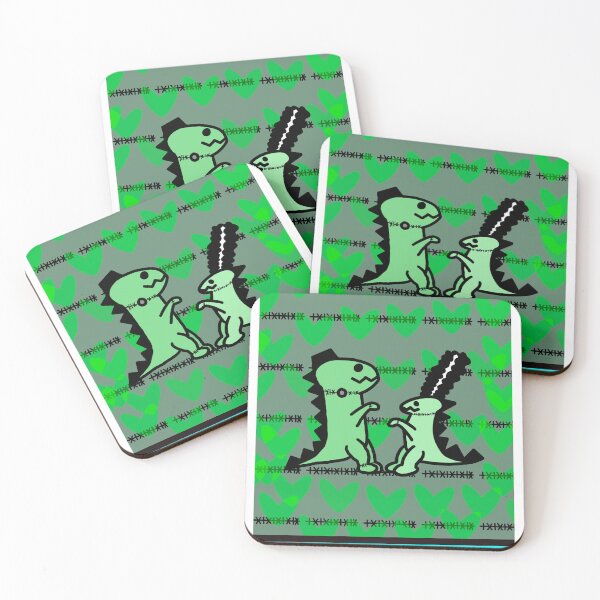 Item preview, Dinosaur Frankenstein's Monster and Wife Lovers Tarot Card designed and sold by AlexandriaEmaline.