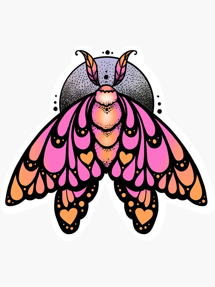 Moon moth Sticker for Sale by lazydogarts