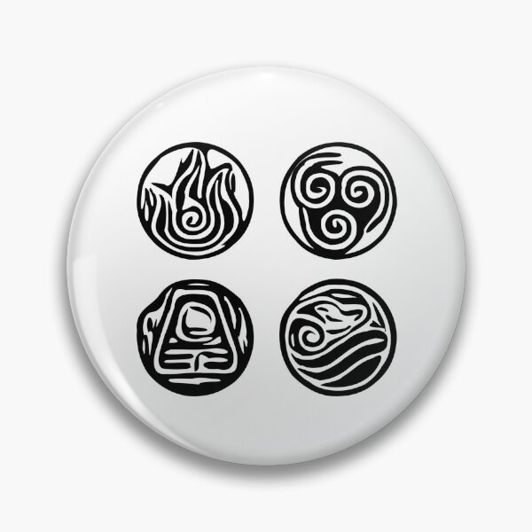 Item preview, Water, earth, fire, air avatar symbols designed and sold by OneUpArtDesigns.