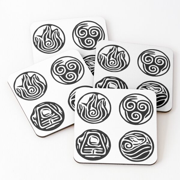 Item preview, Water, earth, fire, air avatar symbols designed and sold by OneUpArtDesigns.