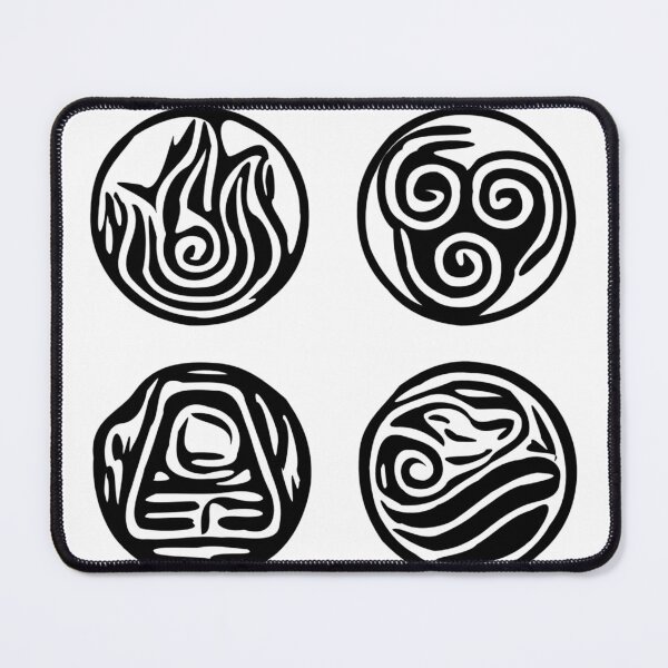 Item preview, Water, earth, fire, air avatar symbols designed and sold by OneUpArtDesigns.