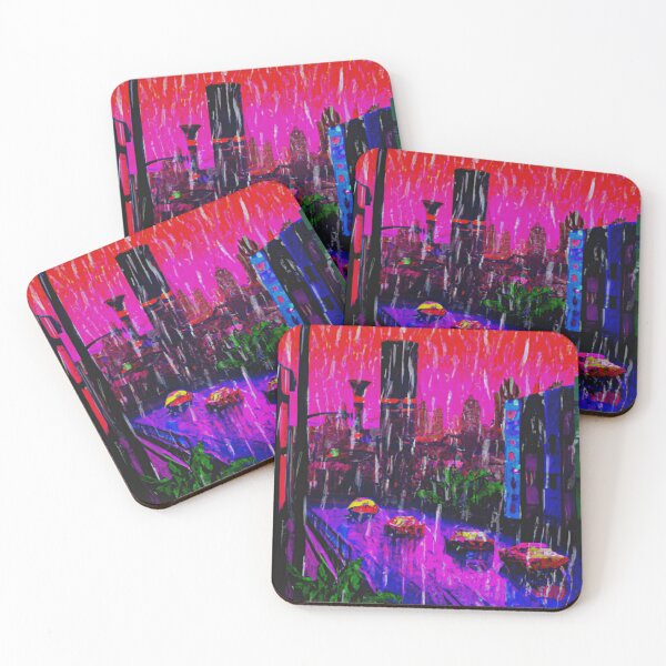 Item preview, Vintage Rainy Cyberpunk City Art | Dystopify  designed and sold by Dystopify.