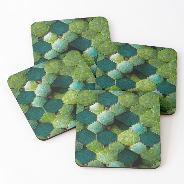 Item preview, Green Hexagon Scales Repeating Pattern designed and sold by chamlogic.