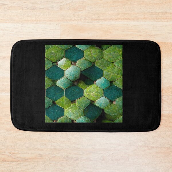 Item preview, Green Hexagon Scales Repeating Pattern designed and sold by chamlogic.