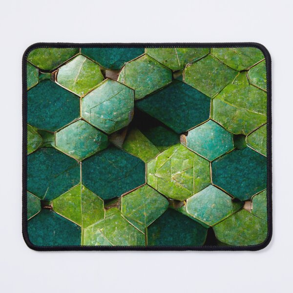Item preview, Green Hexagon Scales Repeating Pattern designed and sold by chamlogic.