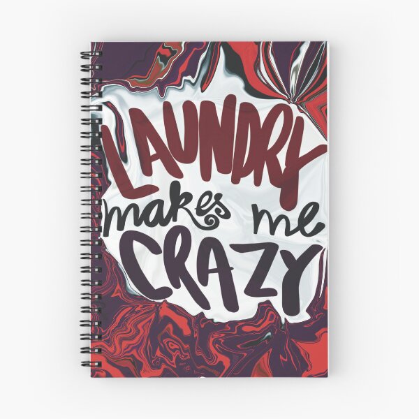 Item preview, Laundry makes me crazy Red and white abstract fluid designed and sold by chuckletuckle.