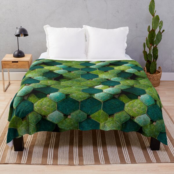 Item preview, Green Hexagon Scales Repeating Pattern designed and sold by chamlogic.