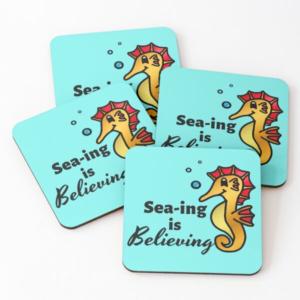 Item preview, Sea-ing is Believing with Cute Seahorse designed and sold by LadySquiggle.