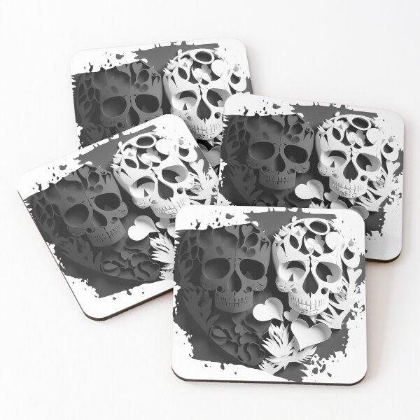 Aperçu de l'œuvre Digital Skull and Heart Design créée et vendue par scollum.