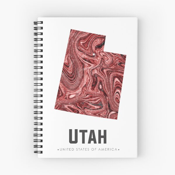 Item preview, Utah Map Art Abstract in Deep Red designed and sold by Studio Grafiikka.