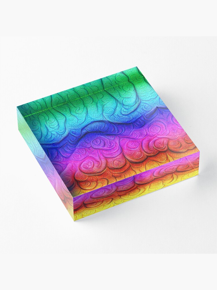 Alternate view of Color Foam levels #DeepDream Acrylic Block