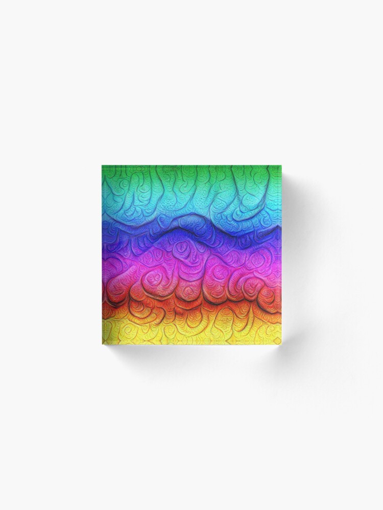 Alternate view of Color Foam levels #DeepDream Acrylic Block
