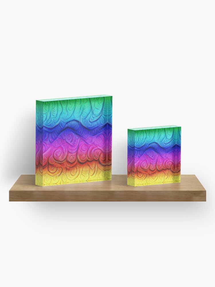 Alternate view of Color Foam levels #DeepDream Acrylic Block