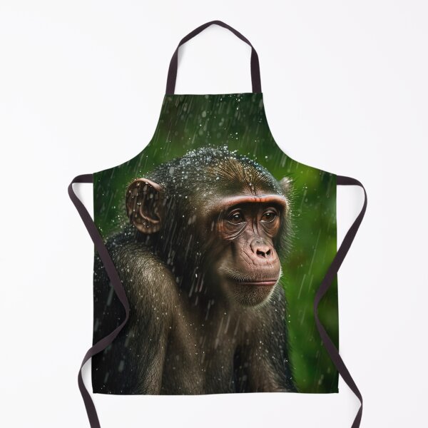 Item preview, Monkey Contemplating in Rainforest Heavy Rain in Jungle designed and sold by ImageVortex.